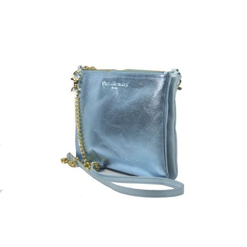 Bolso azul metalizado en piel de Stella Rittwagen 